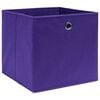 vidaXL Opbergboxen 10 st 32x32x32 cm stof paars