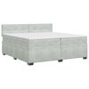 vidaXL Boxspringbed met matras Lichtgrijs 200 x 200 cm Fluweel