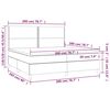 vidaXL Boxspring met matras en LED stof lichtgrijs 200x200 cm