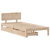 vidaXL Bedframe met lades massief grenenhout 90x190 cm