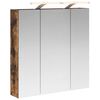 vidaXL Badkamer spiegelkast Gerookt eiken 70 x 14,5 x 70 cm