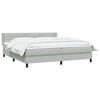 vidaXL Boxspring met matras fluweel lichtgrijs 180x220 cm