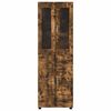 vidaXL Hoge kast FLORIN Gerookt eiken 60 x 35 x 182 cm Bewerkt hout