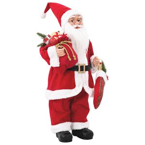 vidaXL Kerstman figuur Rood 30 cm Polyester