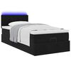 vidaXL Ottoman bed met matras en LED's 100x200 cm fluweel zwart