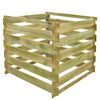 vidaXL Compostbak gelat vierkant 0,54 m&sup3; hout