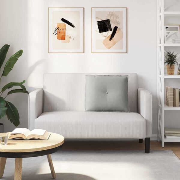 vidaXL Rugkussen Lichtgrijs 60 x 50 cm Microvezel Stof