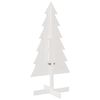 vidaXL Kerstdecoratie kerstboom 120 cm massief grenenhout wit