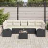 vidaXL Tuin Sofa Set Zwart 55 x 55 x 37 cm poly rattan