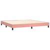 vidaXL Boxspring met matras fluweel roze 200x200 cm
