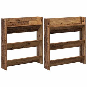 vidaXL Schoenenkast 2 pcs Oud hout 85 x 18 x 90 cm Bewerkt hout