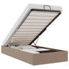 vidaXL Bedframe zonder matras 90x190 cm kunstleer cappuccinokleurig