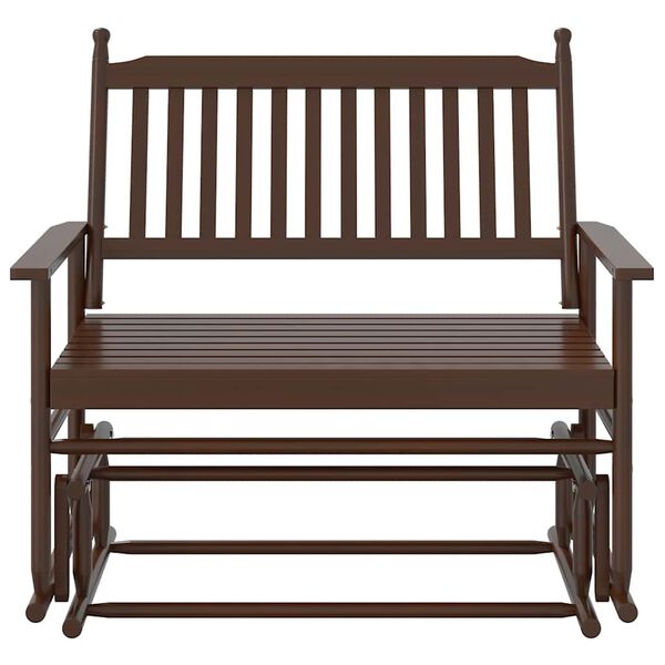 vidaXL Schuifbankje 118x70x104,5 cm massief populierenhout bruin