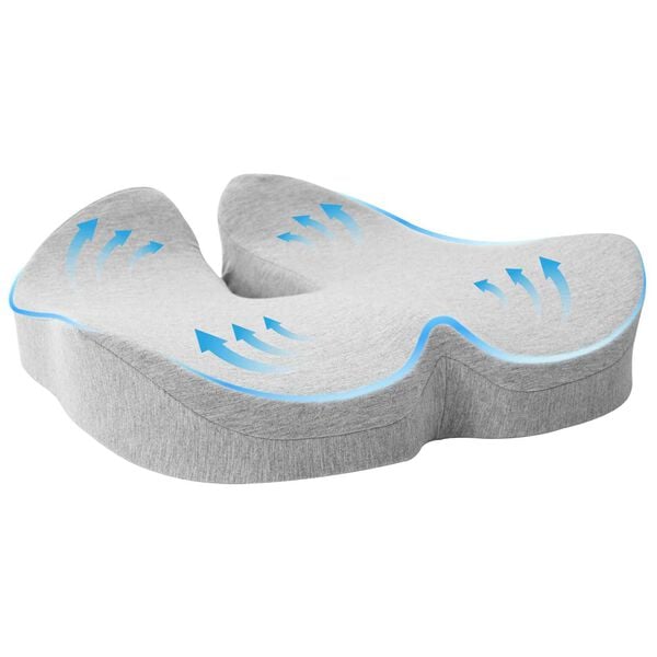 vidaXL Zitkussen &Eacute;&eacute;nkleurig Lichtgrijs 50 x 43 x 10 cm Traagschuim