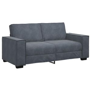 vidaXL Tweezitsbank 180x78x84 cm fluweel donkergrijs