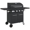 vidaXL Gasbarbecue met 5 branders gepoedercoat staal zwart