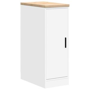 vidaXL Garagekast 30x51x85 cm massief grenenhout wit