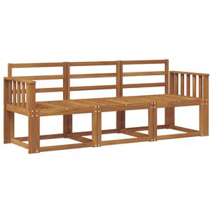 vidaXL Buiten bankenset 3 pcs Naturel