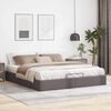 vidaXL Bedframe zonder matras 160x200 cm kunstleer grijs