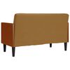 vidaXL Loveseat bank met bolsters bruin 110 cm fluweel