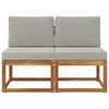 vidaXL 2 Stuk Buiten Midden Sofa Massief Acaciahout Naturel