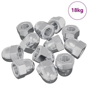 vidaXL Moer 9574 pcs Zilver M6 x 10 mm IJzer