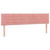 vidaXL Boxspring met matras en LED fluweel roze 180x200 cm