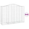 vidaXL Schanskorven 40 st gewelfd 200x50x140/160 cm ijzer