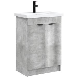 vidaXL Badkamermeubelset Betongrijs 78,5 x 37,5 x 81 cm Bewerkt hout