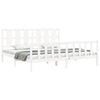 vidaXL Bedframe met hoofdbord massief hout wit 180x200 cm