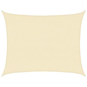 vidaXL Zonnezeil 160 g/m&sup2; 6x7 m HDPE cr&egrave;mekleurig