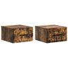vidaXL Wandbeugel Bedkast 2 pcs Gerookt eiken 34,5 x 33 x 20 cm