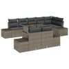 vidaXL Tuin Sofa Set met kussen 9 pcs Grijs poly rattan