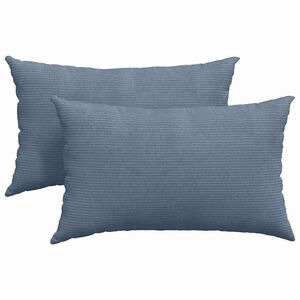 vidaXL Sofa Kussens 2 stuks Blauw 50 x 30 cm Cordstof