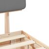 vidaXL Bedframe met Gevoerd Hoofdgedeelte Lichtgrijs 120 x 200 cm