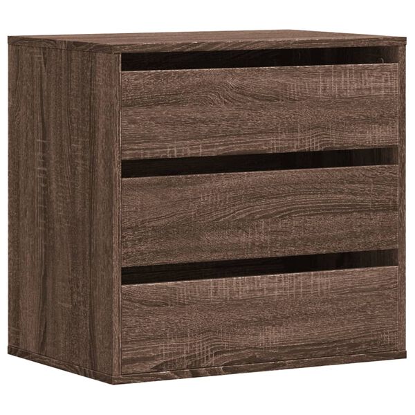 vidaXL Ladekast 60x41x58 cm bewerkt hout bruin eikenkleurig