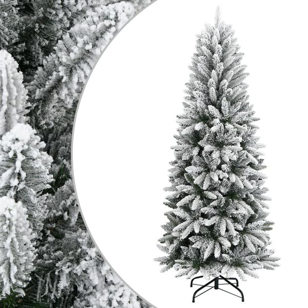 vidaXL Kunstkerstboom met sneeuw 240 cm PVC en PE