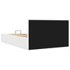 vidaXL Bedframe met opslag hydraulisch LED kunstleer wit 140x200 cm
