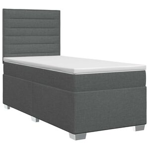 vidaXL Boxspringbed met matras Donkergrijs 80 x 200 cm Stof