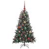 vidaXL Kunstkerstboom Groen 68 x 68 x 120 cm PVC en Plastic en Staal
