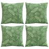 vidaXL Spreidkussens 4 st Polyester Stof Bladpatroon 60 x 60 cm