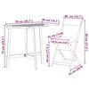 vidaXL Bistroset met kussen 3 pcs Olie naturel Massief Acaciahout