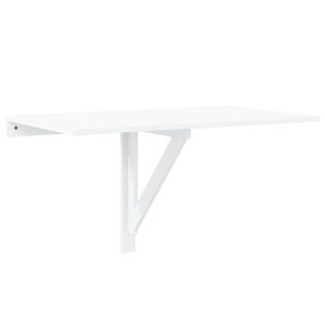 vidaXL Wandtafel inklapbaar 100x60x56 cm bewerkt hout hoogglans wit