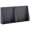 vidaXL Keerwand 2 st 40 x 12 x 40 cm Staal Antraciet