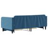 vidaXL Slaapbank met onderschuifbed en lades 90x200 cm fluweel blauw
