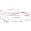 vidaXL Boxspring met matras en LED stof zwart 200x200 cm