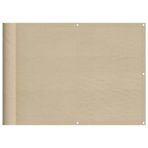vidaXL Balkonscherm 75x1000 cm 100% oxford polyester beige