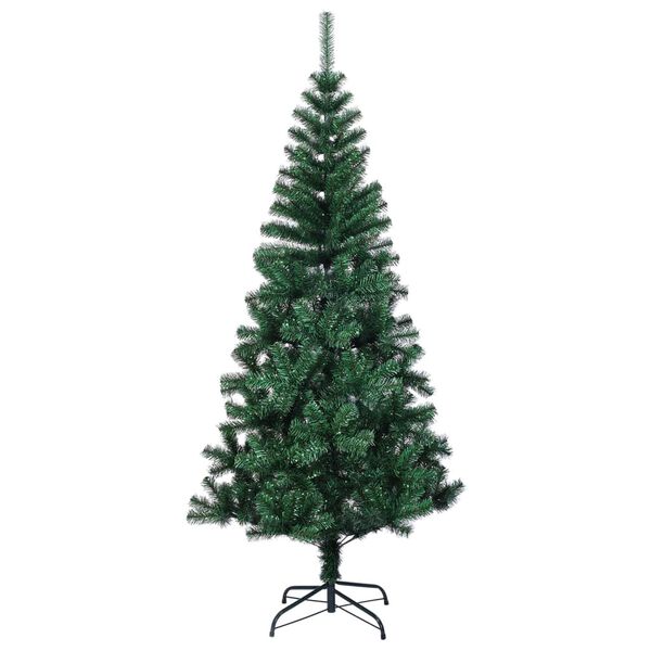vidaXL Kunstkerstboom met iriserende uiteinden 120 cm PVC groen