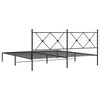 vidaXL Bedframe met hoofdbord metaal zwart 183x213 cm