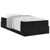 vidaXL Bedframe met matras met matras 2 pcs Zwart Fluweel